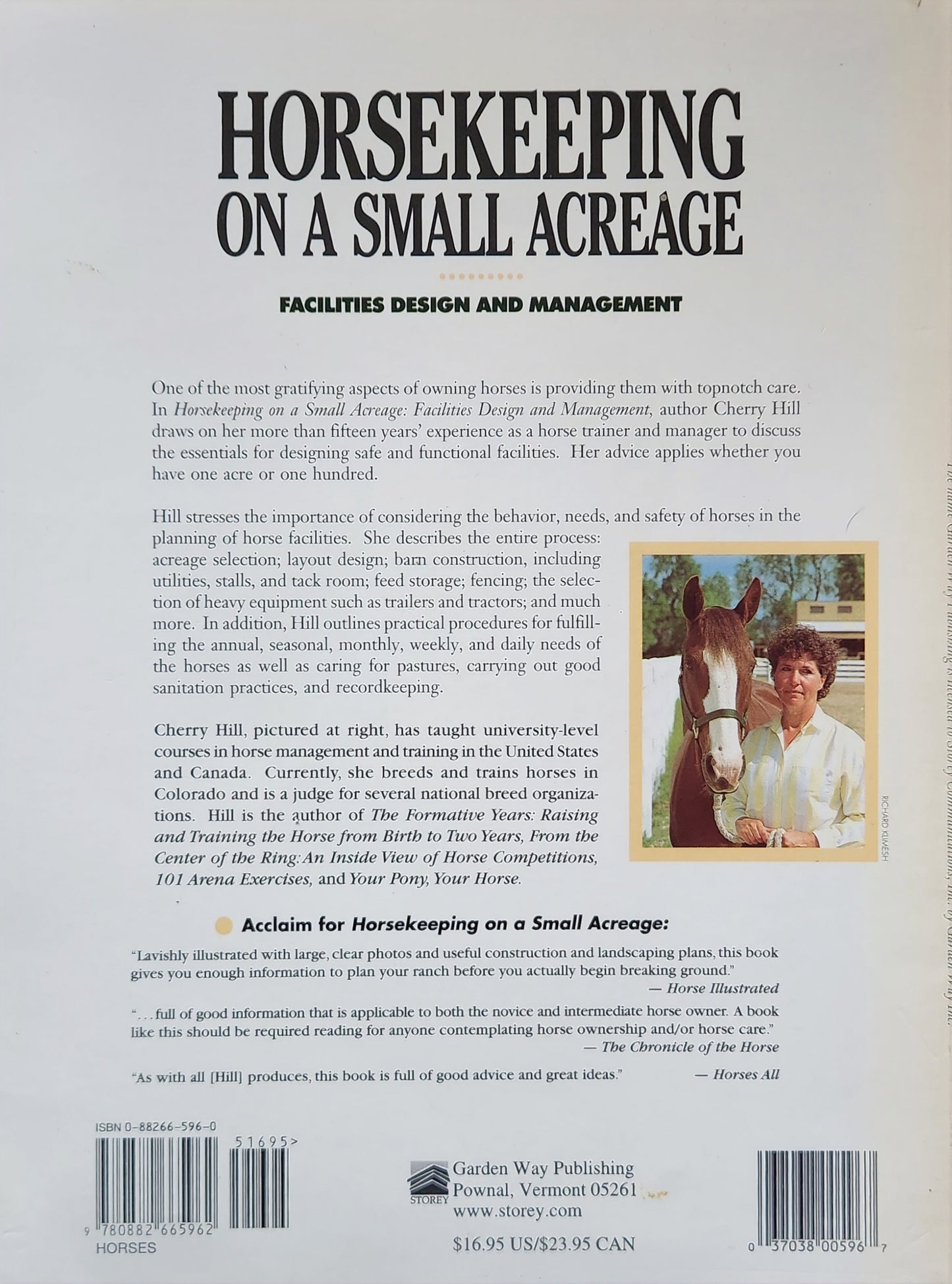 Horsekeeping on a Small Acreage