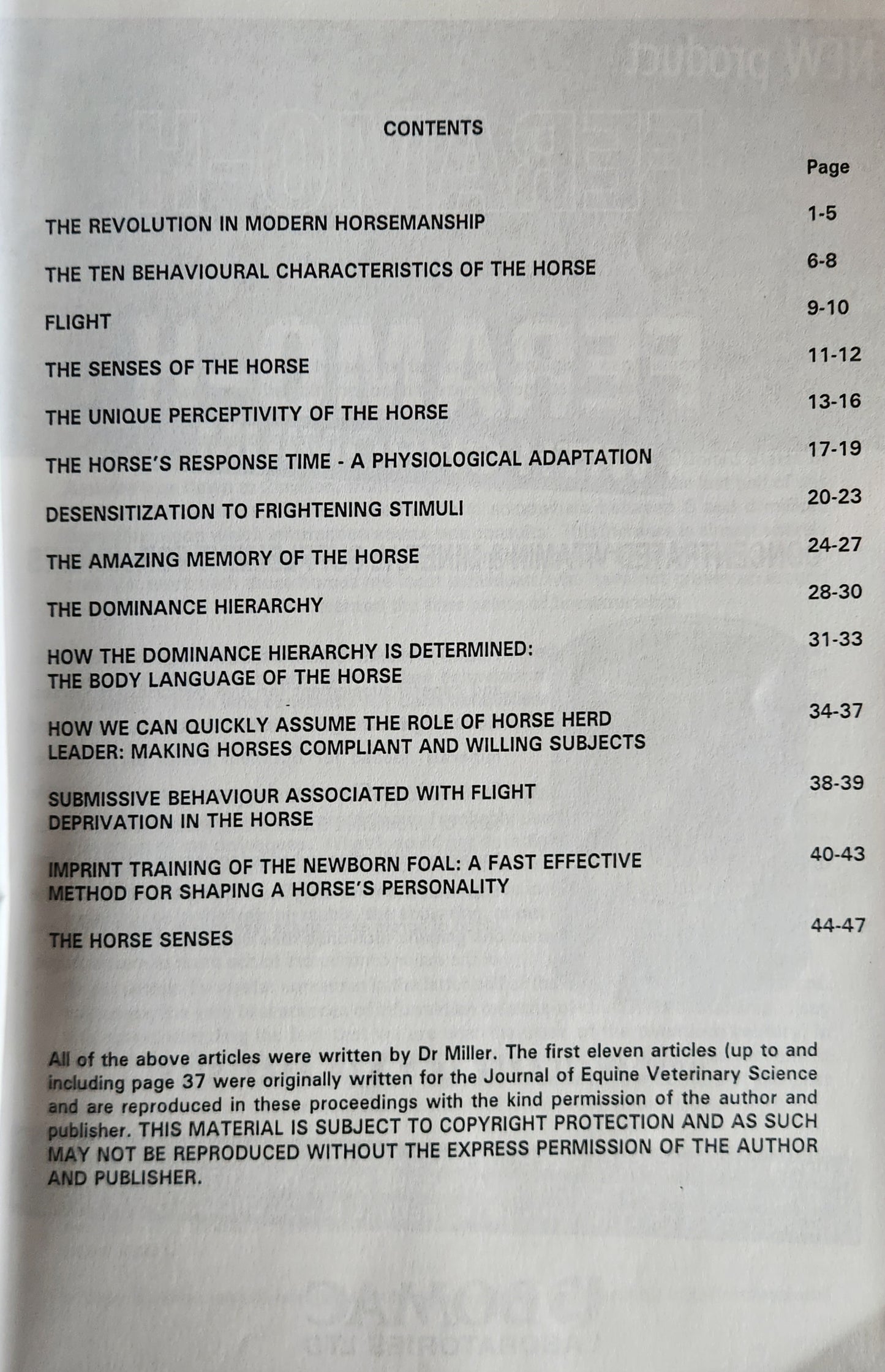 Understanding the Horse's Mind II: the use of equine psychology in training horses