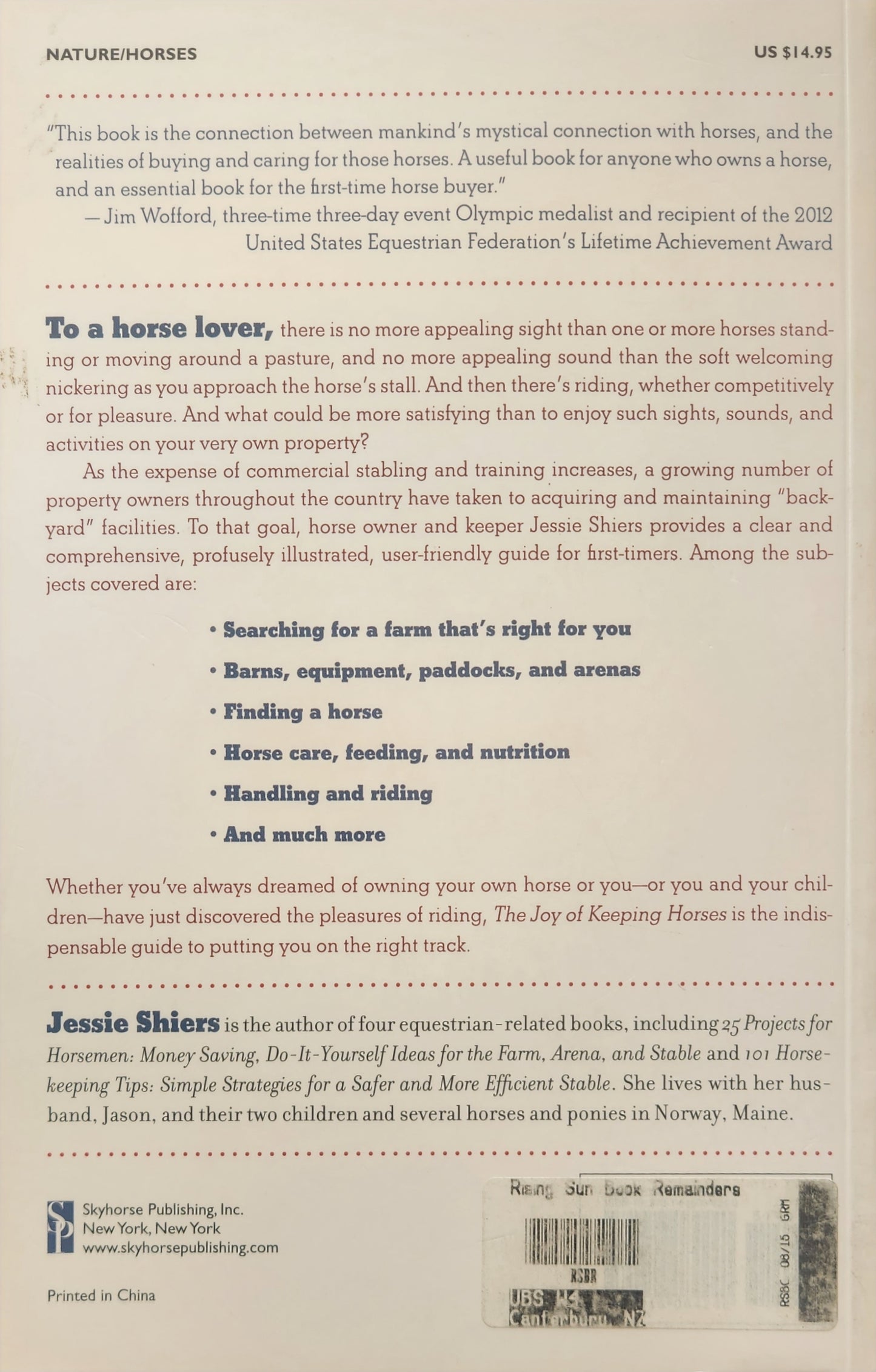 The Joy of Keeping Horses