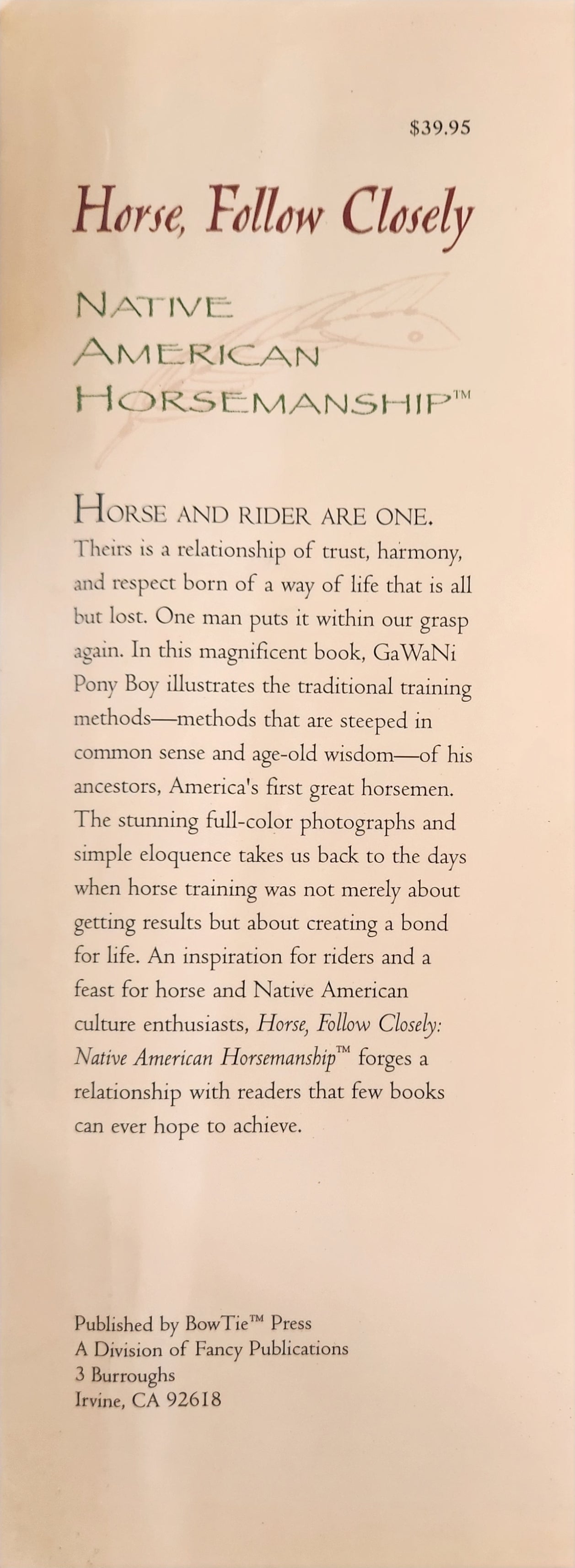Horse, Follow Closely