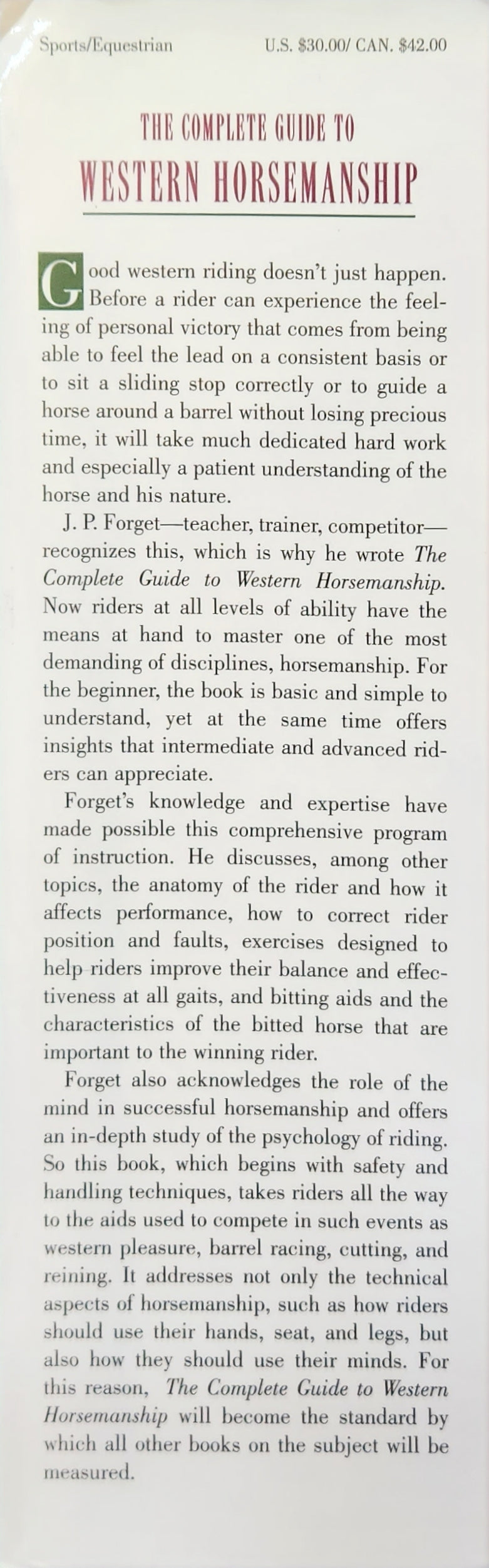 The Complete Guide to Western Horsemanship
