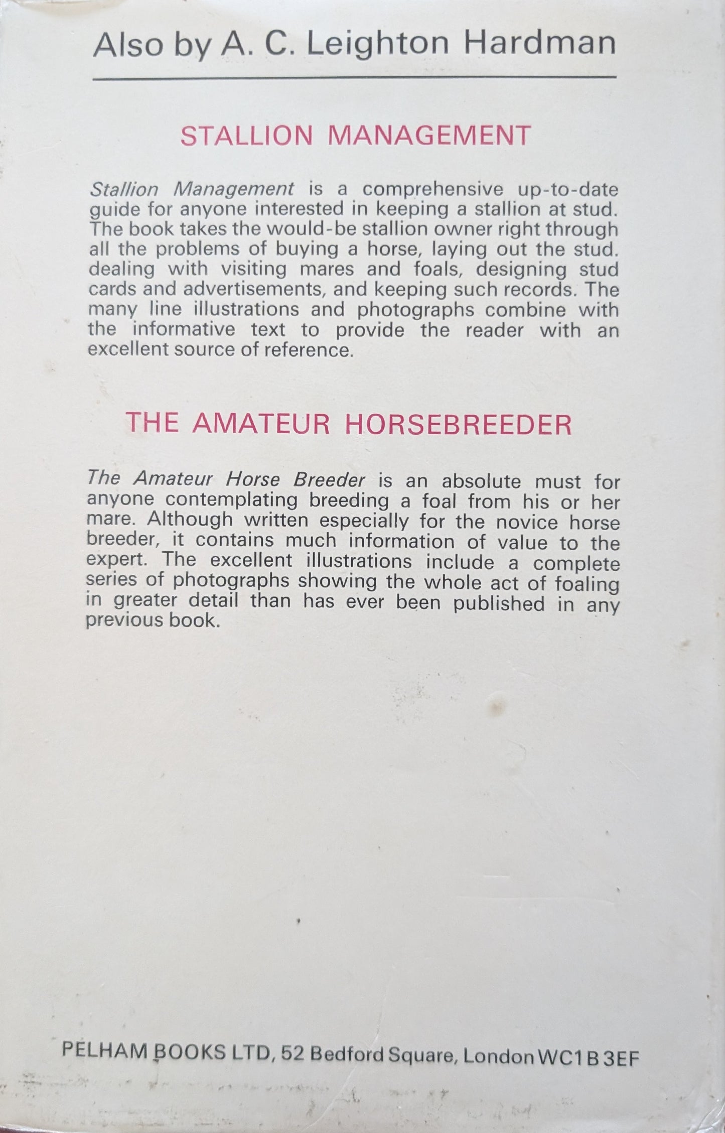 Young Horse Management