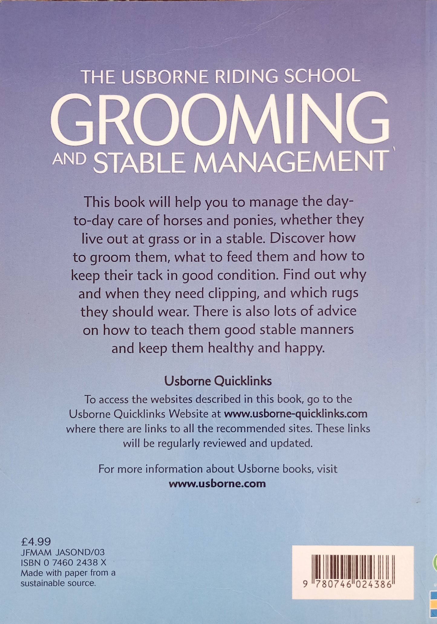 The Usborne Riding school Grooming and Stable Management