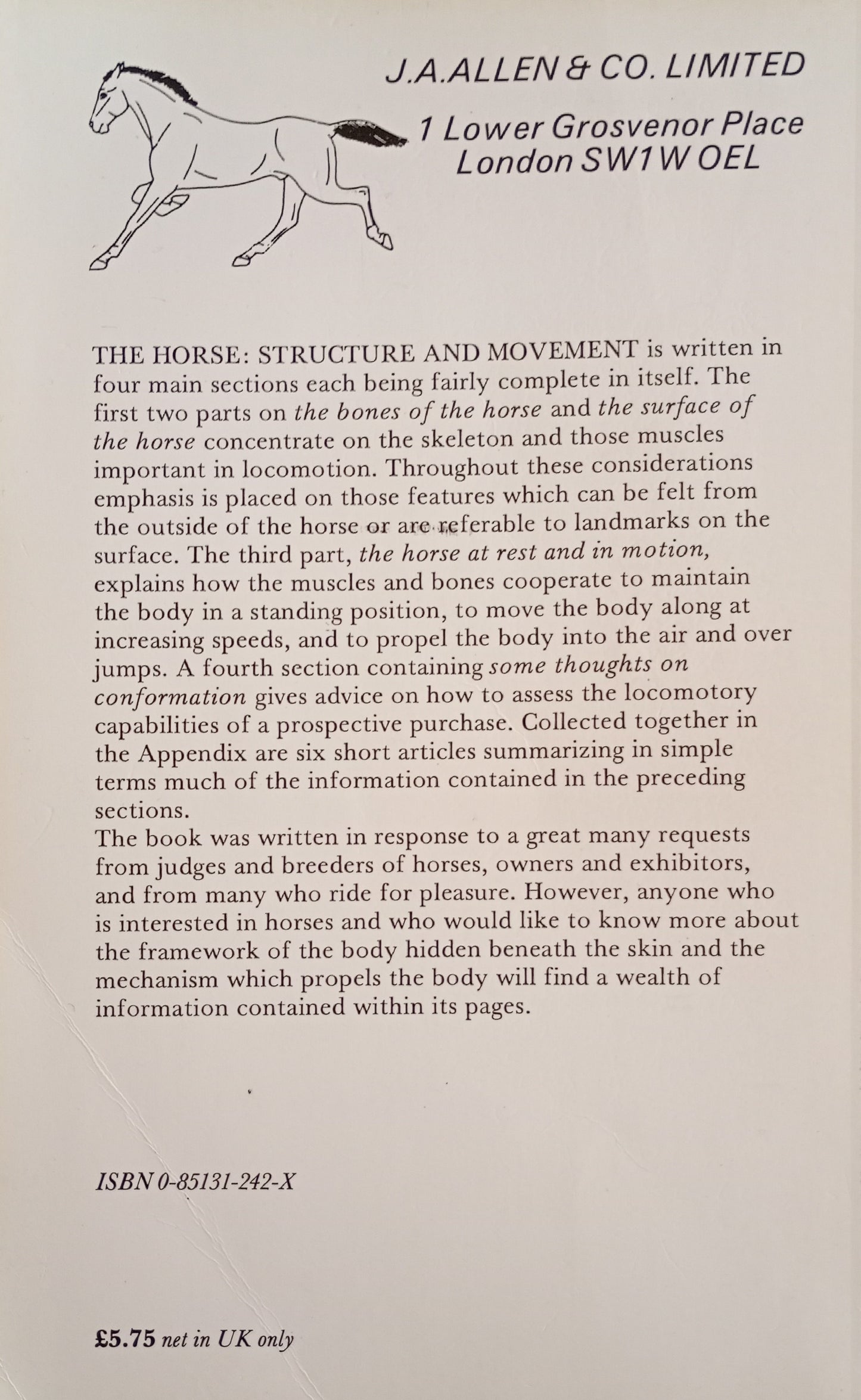 The Horse Structure and Movement