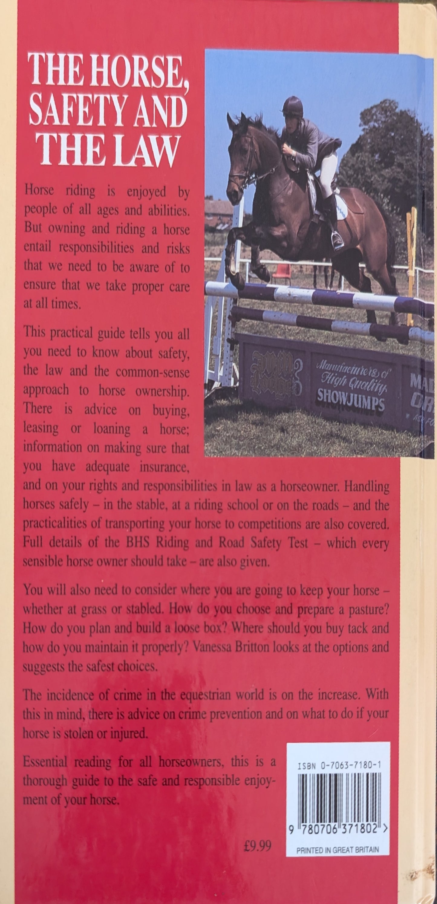 The horse, safety and the law