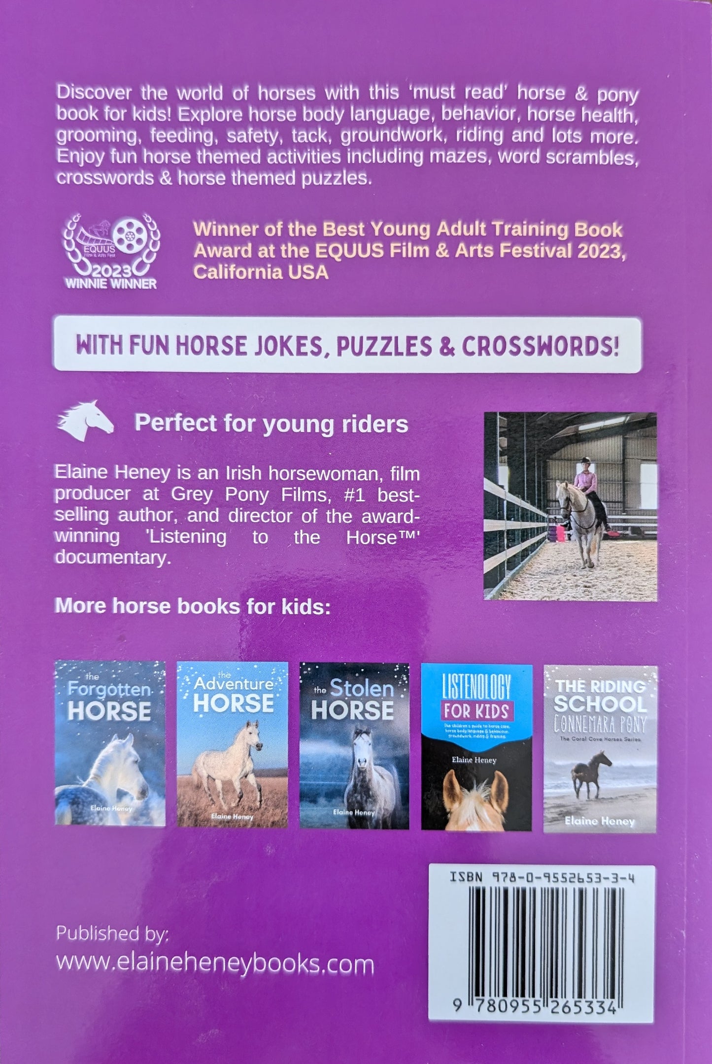 Horse care riding and training for kids