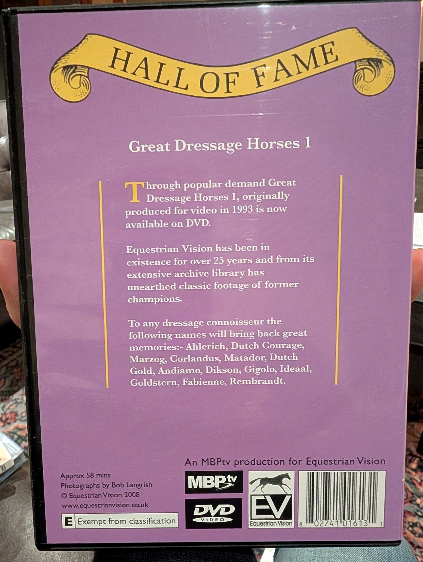 Hall of Fame Great Dressage Horses 1 (DVD)